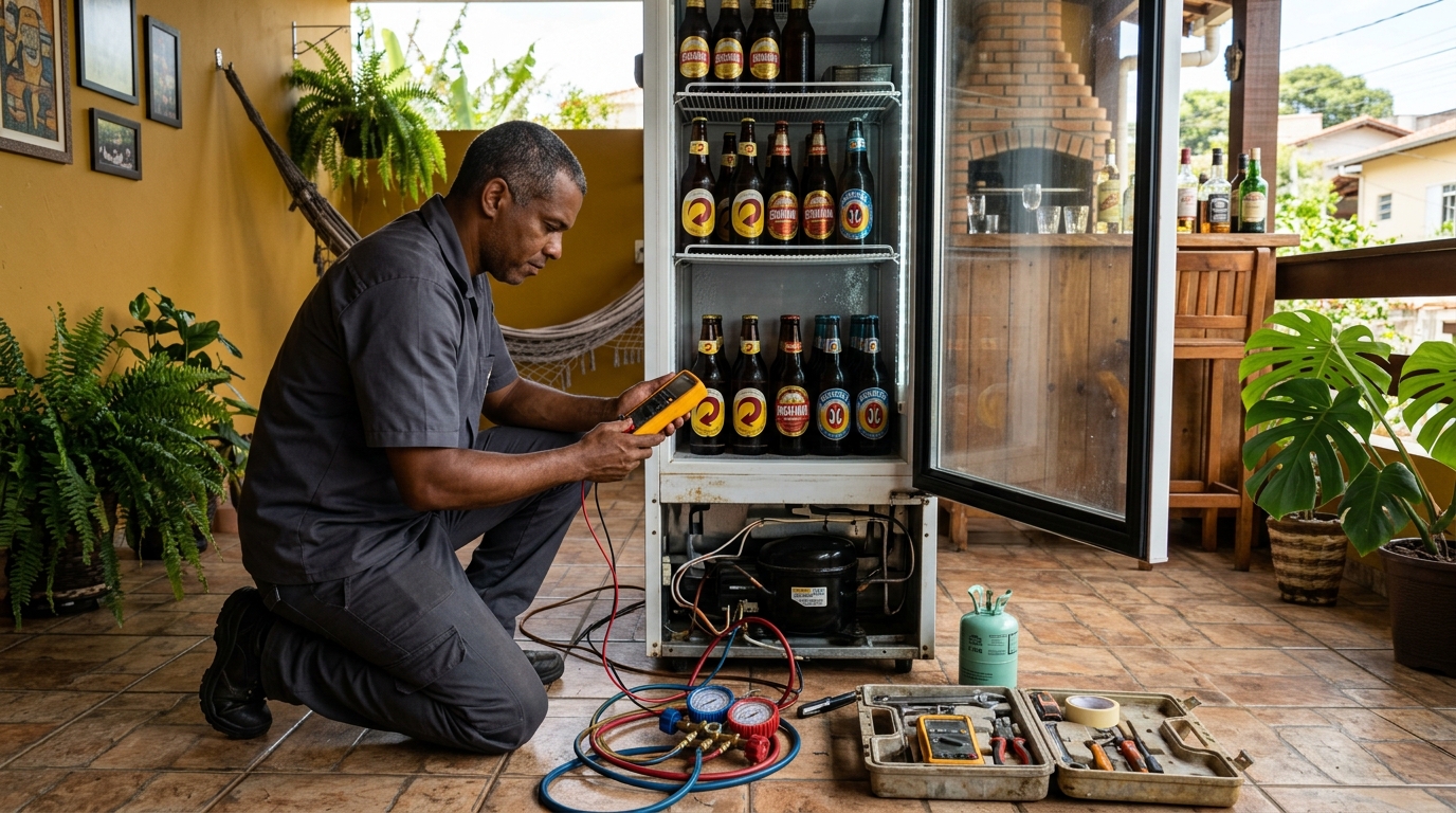 Manutenção da placa eletrônica de cervejeira em Uberaba‑MG